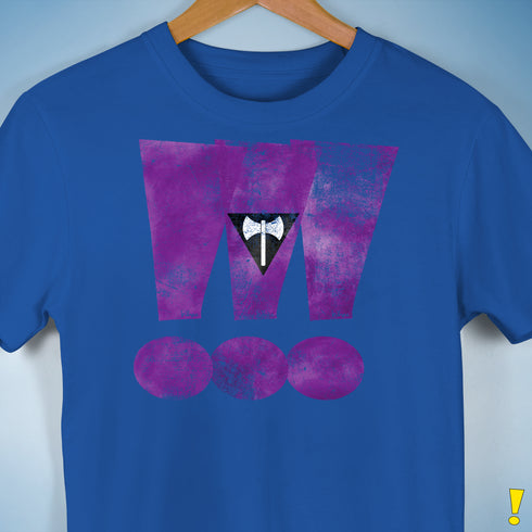 Lesbian Labrys Pride Grunge Exclamation Points Premium Unisex T-Shirt - Royal Blue