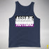 Assume Nothing Asexual Pride Flag Premium Tank Top - Navy