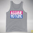 Assume Nothing Bisexual Pride Flag Premium Tank Top - Grey Heather