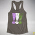 Genderqueer Pride Exclamation Points Women's Racerback Tank - Dark Grey