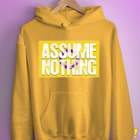 Assume Nothing Intersex Pride Flag Hoodie - Mustard