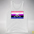 Genderfluid Pride Pirate Flag Premium Tank Top - White