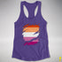 Lesbian Pride Flag Ripped Reveal Racerback Tank - Purple