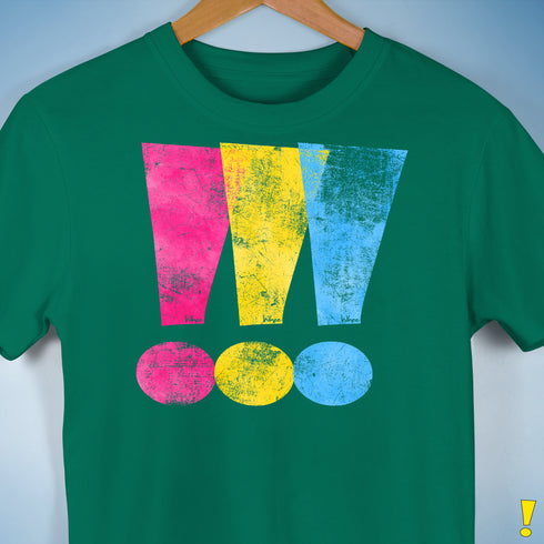 Pansexual Pride Exclamation Points Premium Unisex T-Shirt - Kelly Green
