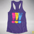 Pansexual Pride Exclamation Points Racerback Tank - Purple