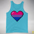 Bisexual Pride 8-Bit Pixel Heart Premium Tank Top - Aqua Triblend