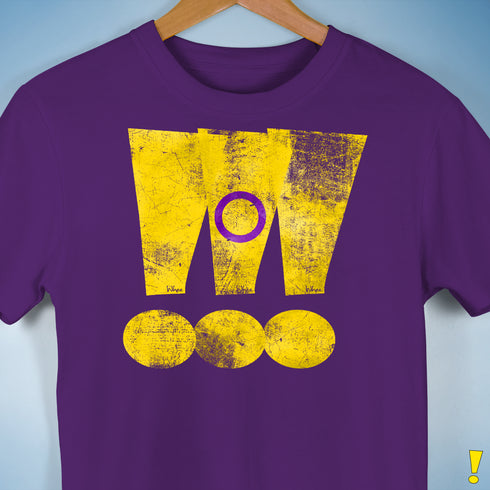 Intersex Pride Grunge Exclamation Points Premium Unisex T-Shirt - Purple