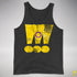 Intersex Pride Grunge Exclamation Points Premium Tank Top - Charcoal Triblend