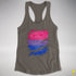 Bisexual Pride Flag Ripped Reveal Racerback Tank - Dark Grey