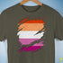 Lesbian Pride Flag Ripped Reveal Premium Unisex T-Shirt - Army