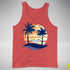 Transgender Pride Hammock Summer Beach Sunset Premium Tank Top - Red Triblend