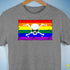 LGBTQ Rainbow Pride Pirate Flag Premium Unisex T-Shirt - Grey Heather