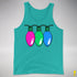 Polysexual Pride Christmas Lights Premium Tank Top - Teal
