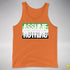 Assume Nothing Aromantic Pride Flag Premium Tank Top - Orange