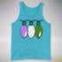 Genderqueer Pride Christmas Lights Premium Tank Top - Aqua Triblend