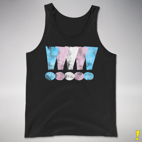 Transgender Pride Exclamation Points Premium Tank Top - Black