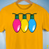 Pansexual Pride Christmas Lights Premium Unisex T-Shirt - Gold