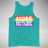 Assume Nothing LGBTQ Pride Flag Premium Tank Top - Teal