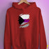 Demisexual Pride Flag Ripped Reveal Hoodie - Red