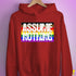 Assume Nothing Philly LGBTQ Gay Pride Flag Hoodie - Red