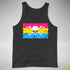 Pansexual Pride Pirate Flag Premium Tank Top - Charcoal Triblend