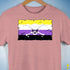 Nonbinary Pride Pirate Flag Premium Unisex T-Shirt - Mauve Heather