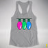 Polysexual Pride Christmas Lights Racerback Tank - Heather Grey