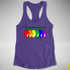 LGBTQ Pride Christmas Lights Racerback Tank - Purple