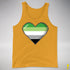 Aromantic Pride 8-Bit Pixel Heart Premium Tank Top - Gold