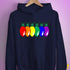 LGBTQ Pride Christmas Lights Hoodie - Navy