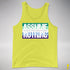 Assume Nothing Gay Male Pride Flag Premium Tank Top - Neon Yellow