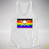 Philly LGBTQ Pride Pirate Flag Racerback Tank - White