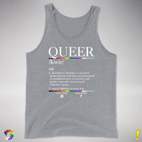Queer Definition Premium Tank Top - Grey Heather