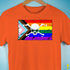 LGBTQ Progress Pride Pirate Flag Premium Unisex T-Shirt - Orange