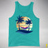 Bisexual Pride Hammock Summer Beach Sunset Premium Tank Top - Teal