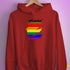 Philly LGBTQ Gay Pride Flag Ripped Reveal Hoodie - Red