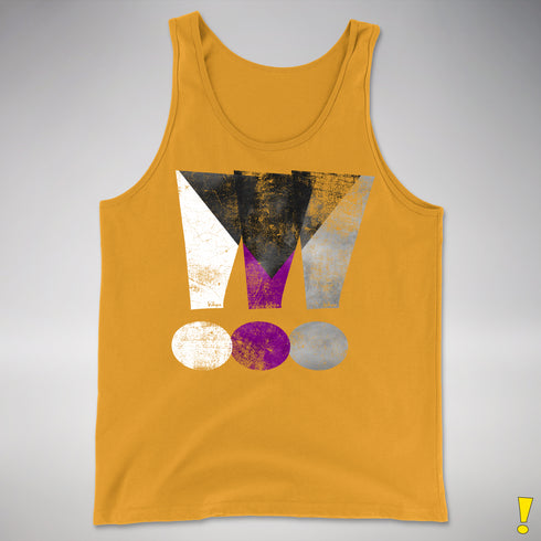 Demisexual Pride Grunge Exclamation Points Premium Tank Top - Gold