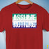 Assume Nothing Gay Male Pride Flag Premium Unisex T-Shirt - Red