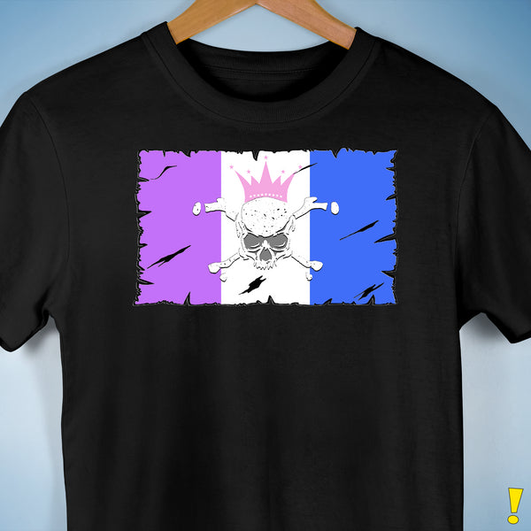 Drag Pride Pirate Flag Premium Unisex T-Shirt - Black