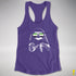 Pride Sloth Aromantic Flag Sunglasses Women's Racerback Tank - Purple