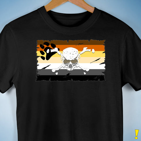Bear Pride Pirate Flag Premium Unisex T-Shirt - Black