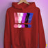 Genderfluid Pride Grunge Exclamation Points Hoodie - Red