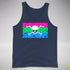 Polysexual Pride Pirate Flag Premium Tank Top - Navy