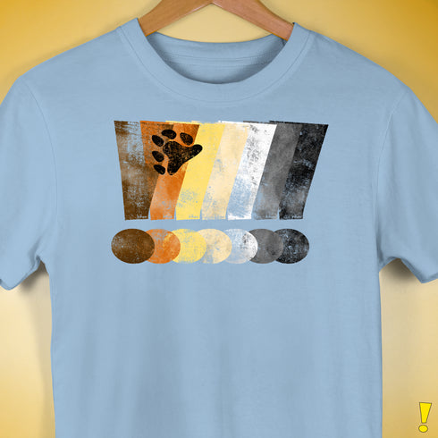 Bear Pride Grunge Exclamation Points Premium Unisex T-Shirt - Baby Blue