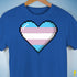 Transgender Pride 8-Bit Pixel Heart Premium Unisex T-Shirt - Royal Blue