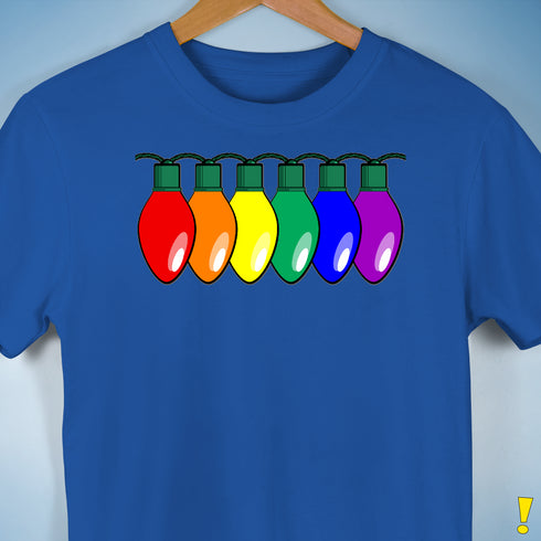 LGBTQ Pride Christmas Lights Premium Unisex T-Shirt - Royal Blue