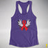 Winged Red Ribbon - World AIDS Day Racerback Tank - Purple
