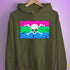 Polysexual Pride Pirate Flag Hoodie - Army