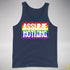 Assume Nothing LGBTQ Pride Flag Premium Tank Top - Navy
