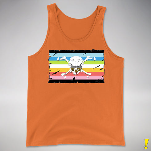 Queer Pride Pirate Flag Premium Tank Top - Orange